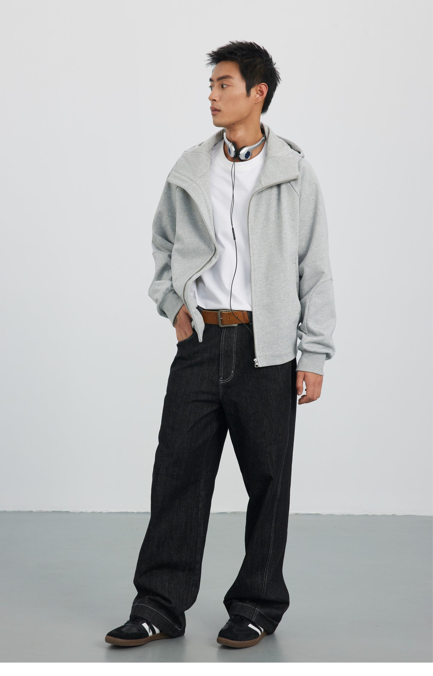 Turtleneck Hooded Sweatshirt