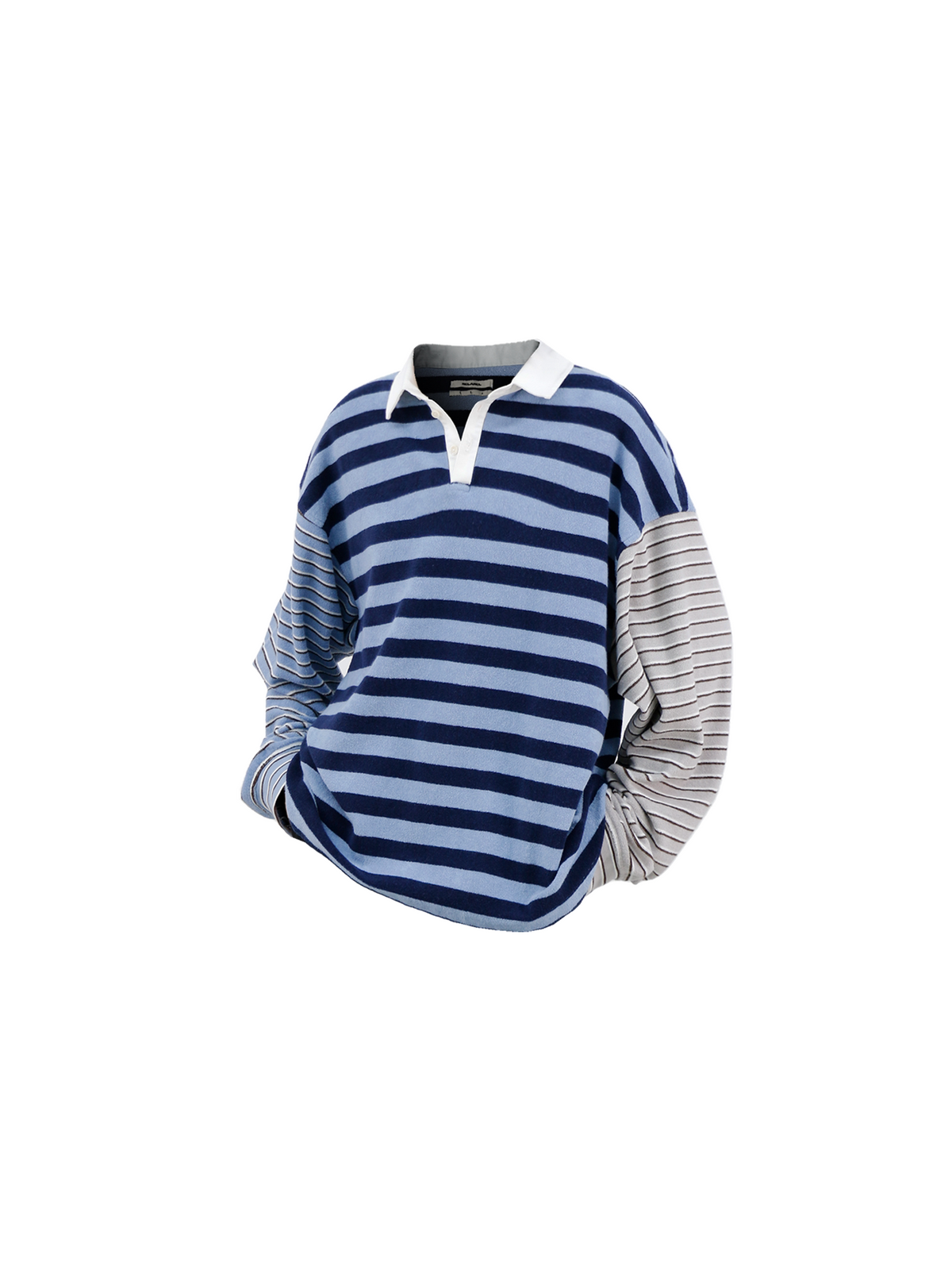 Asymmetrical Color-Block Polo Shirt