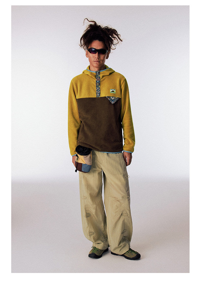 Color Block Hooded Jacket
