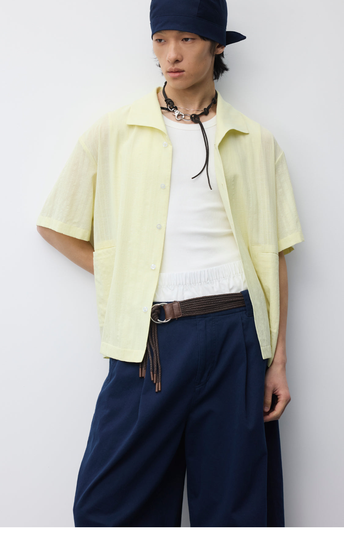 Square Collar Pocket Shirt