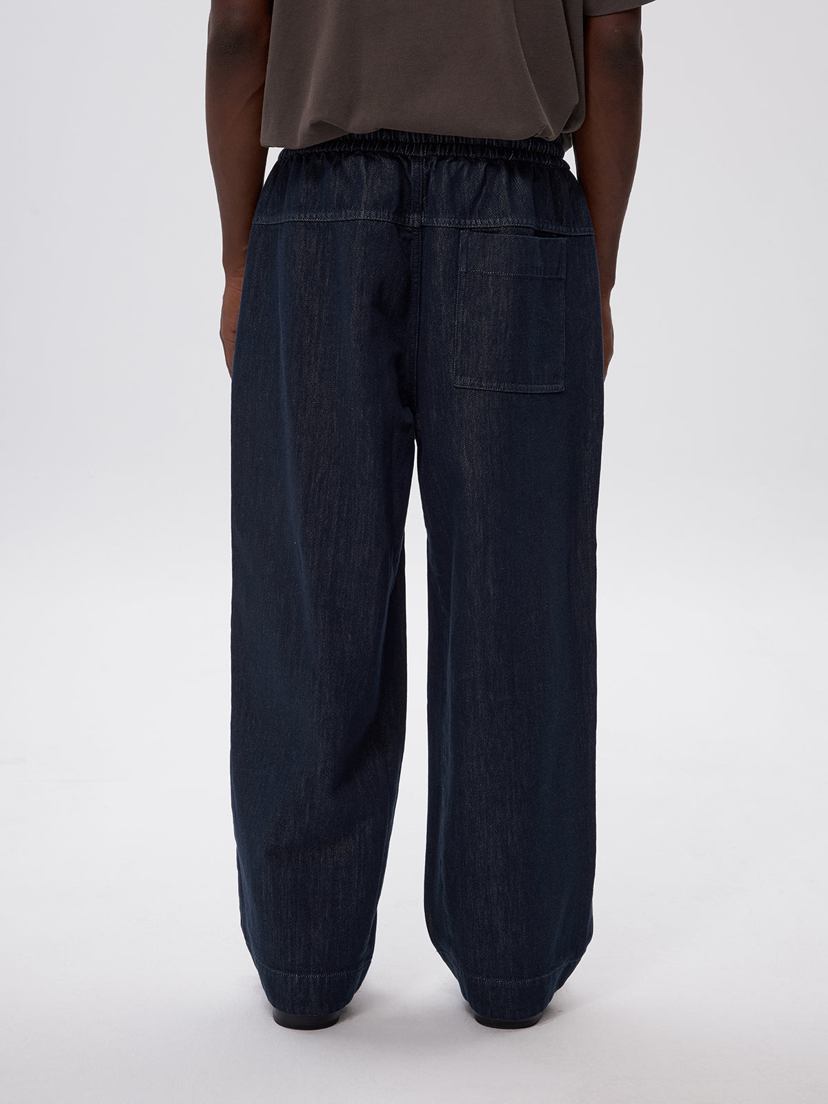 Paper Yarn Blend Denim Pants