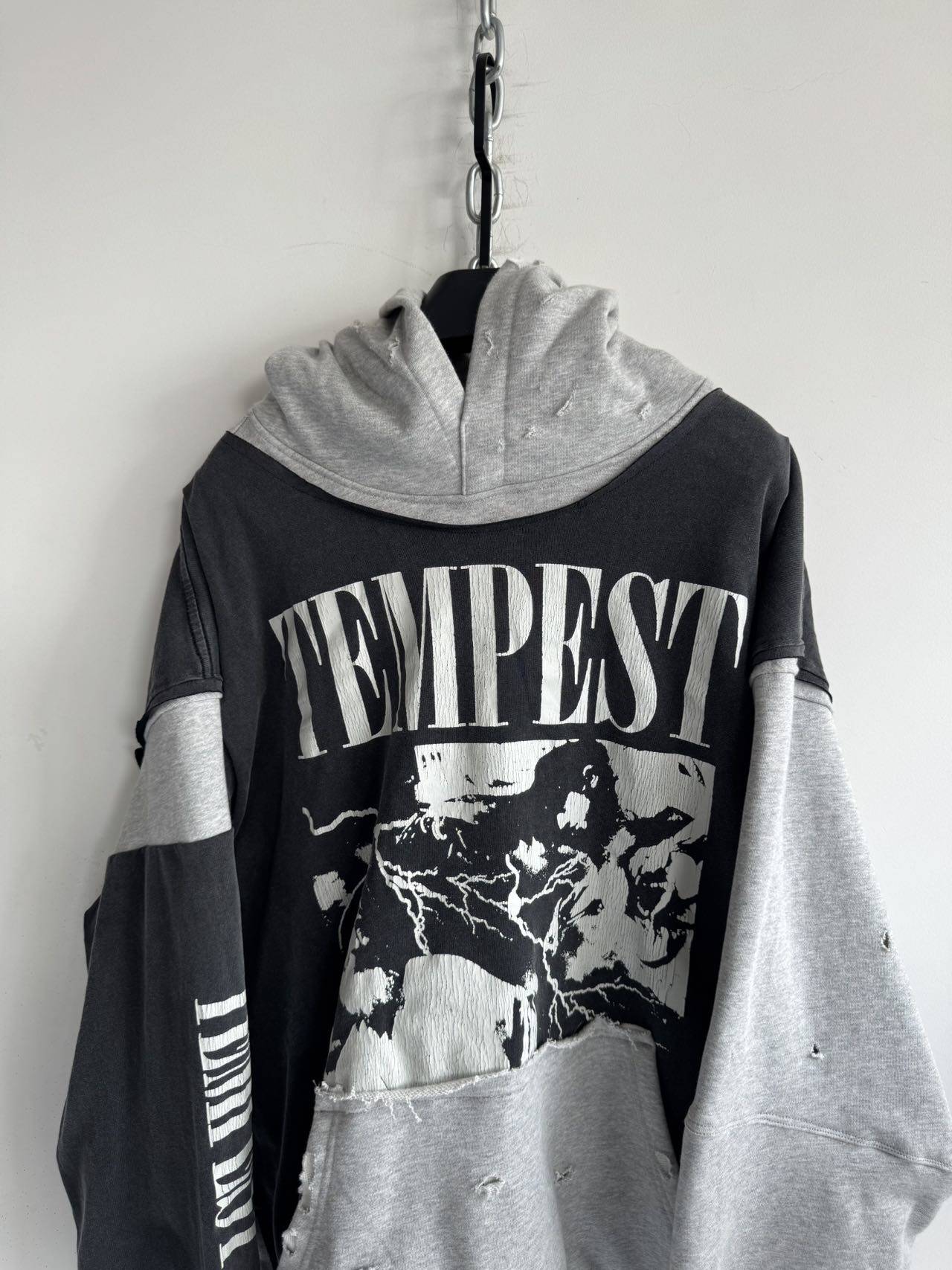 Patchwork Short-Sleeve Hoodie