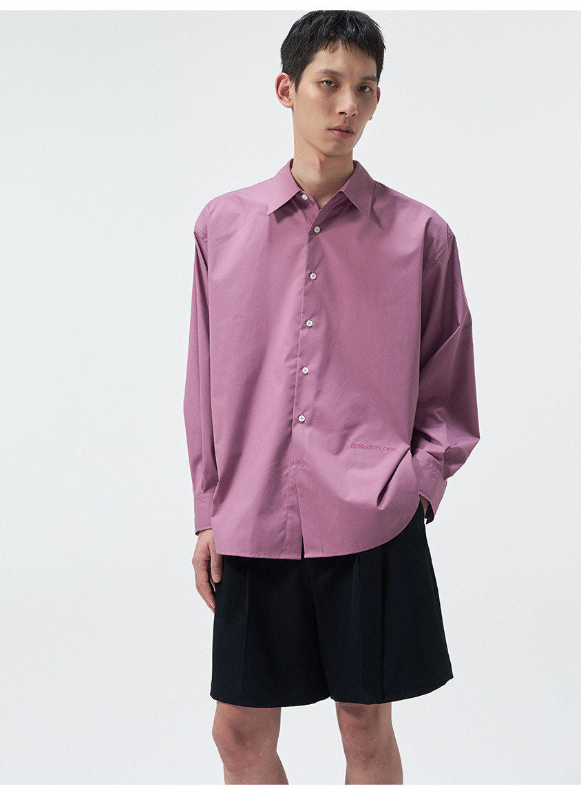 UV-Protective Embroidered Silhouette Casual Shirt