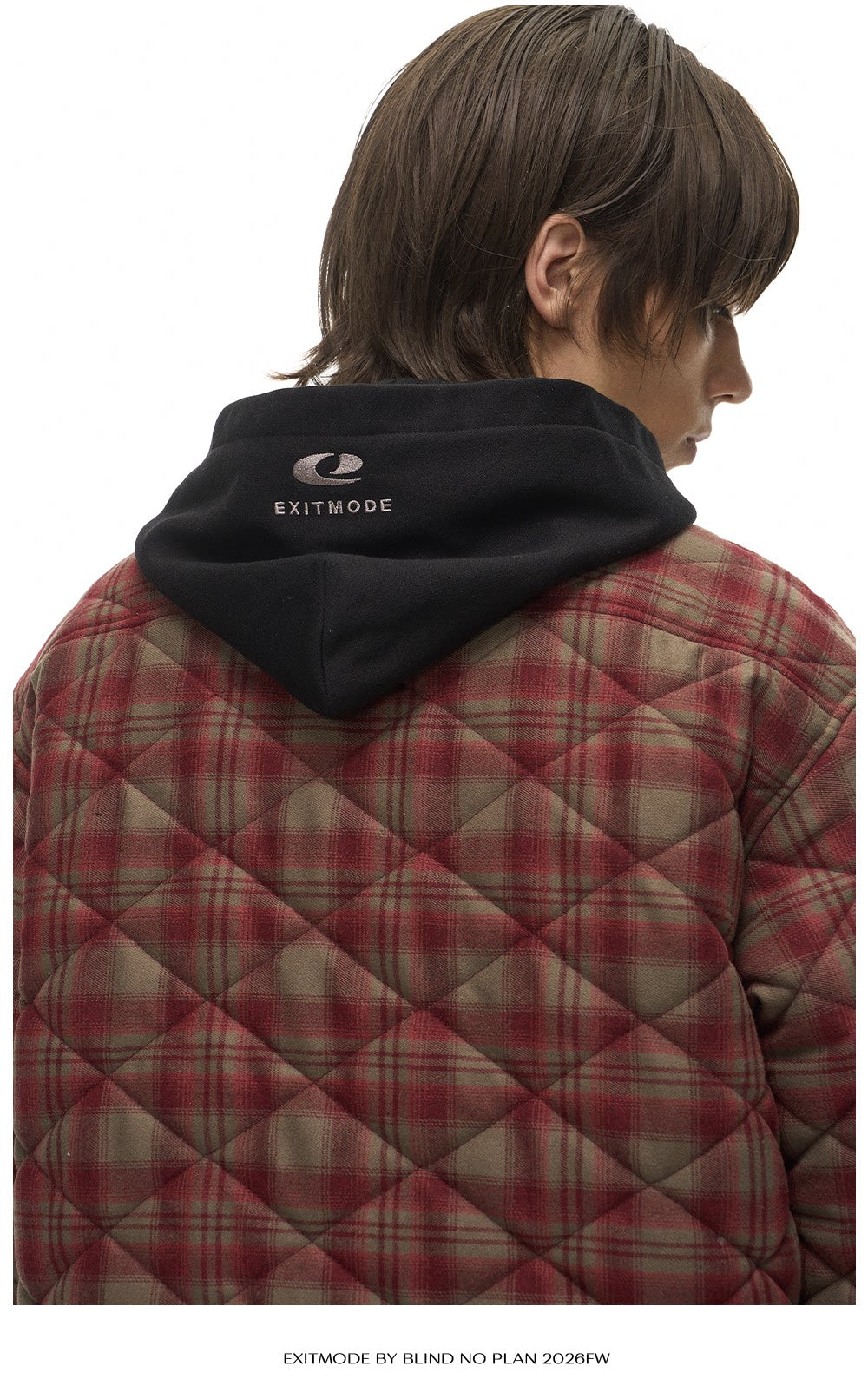 Casual Cotton Jacket with Diamond Pattern