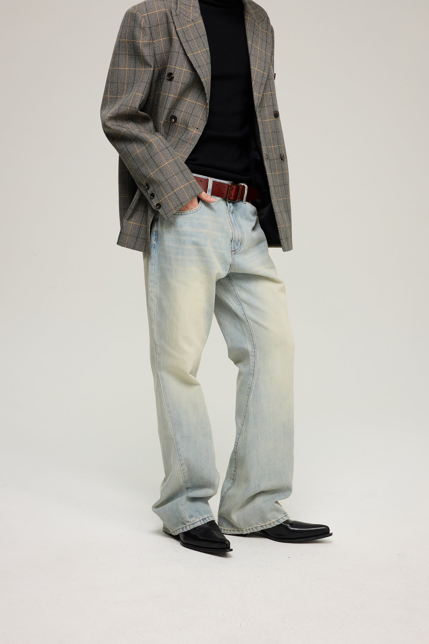 Twist-Head Flared Jeans
