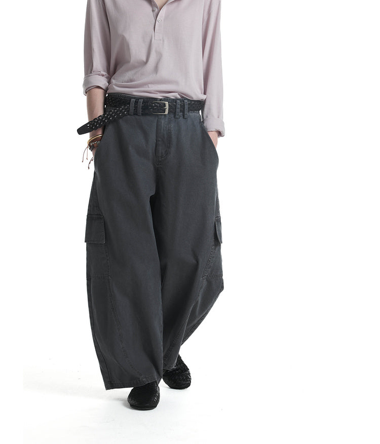 Wide-leg casual pants