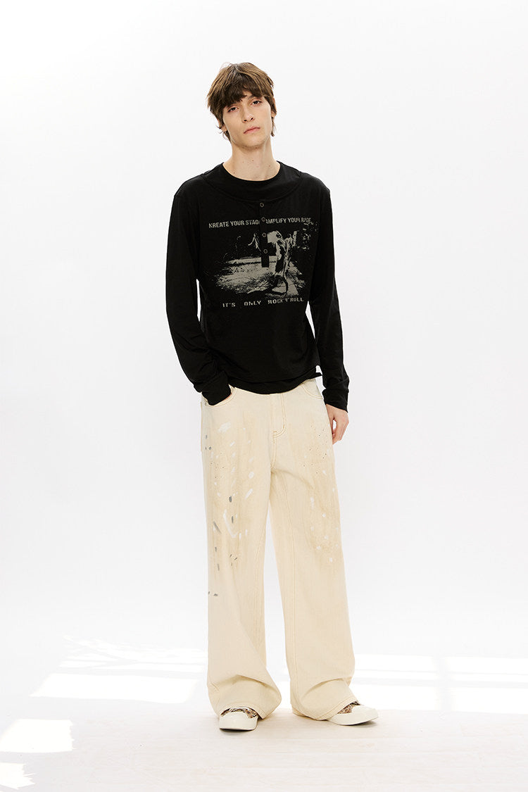 Loose-Fit Straight-Leg Jeans