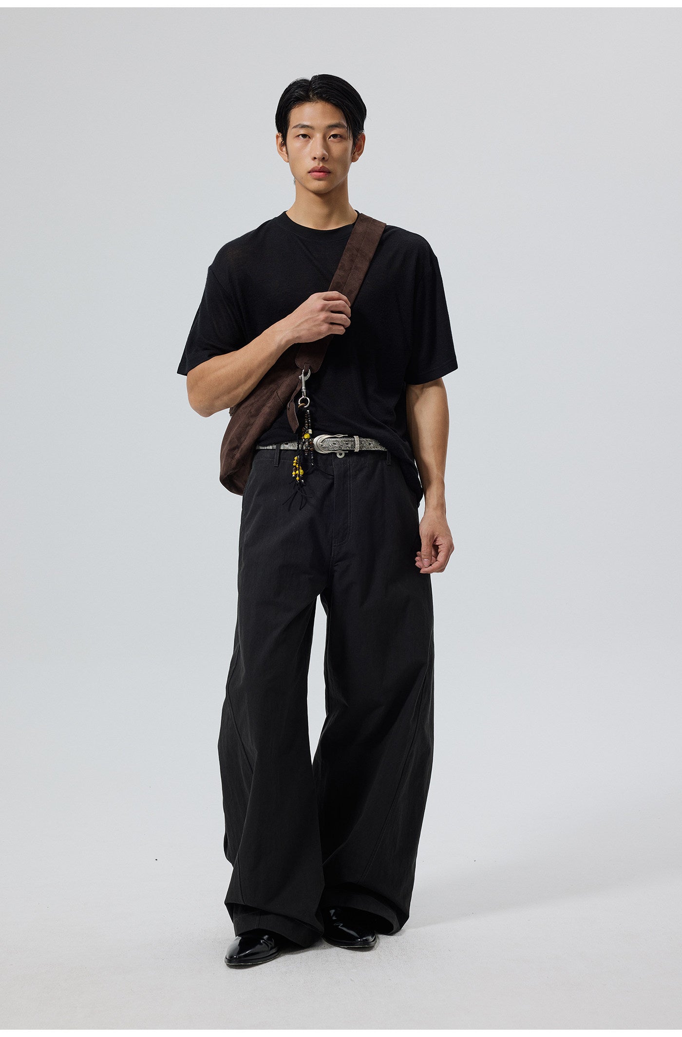 Cotton-Nylon Blend Casual Pants