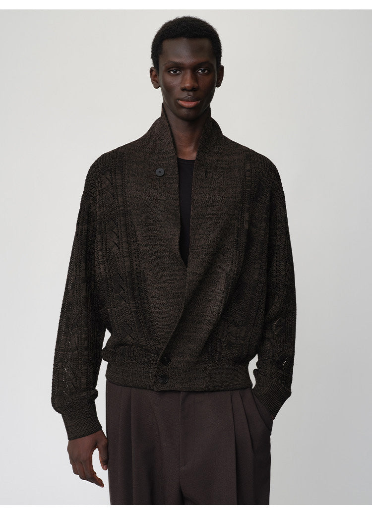Openwork Knit Loose Cardigan