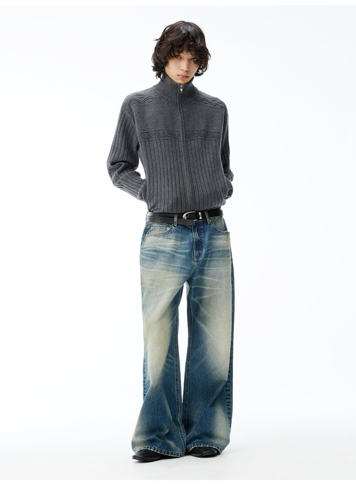 Rib Jacquard Cardigan