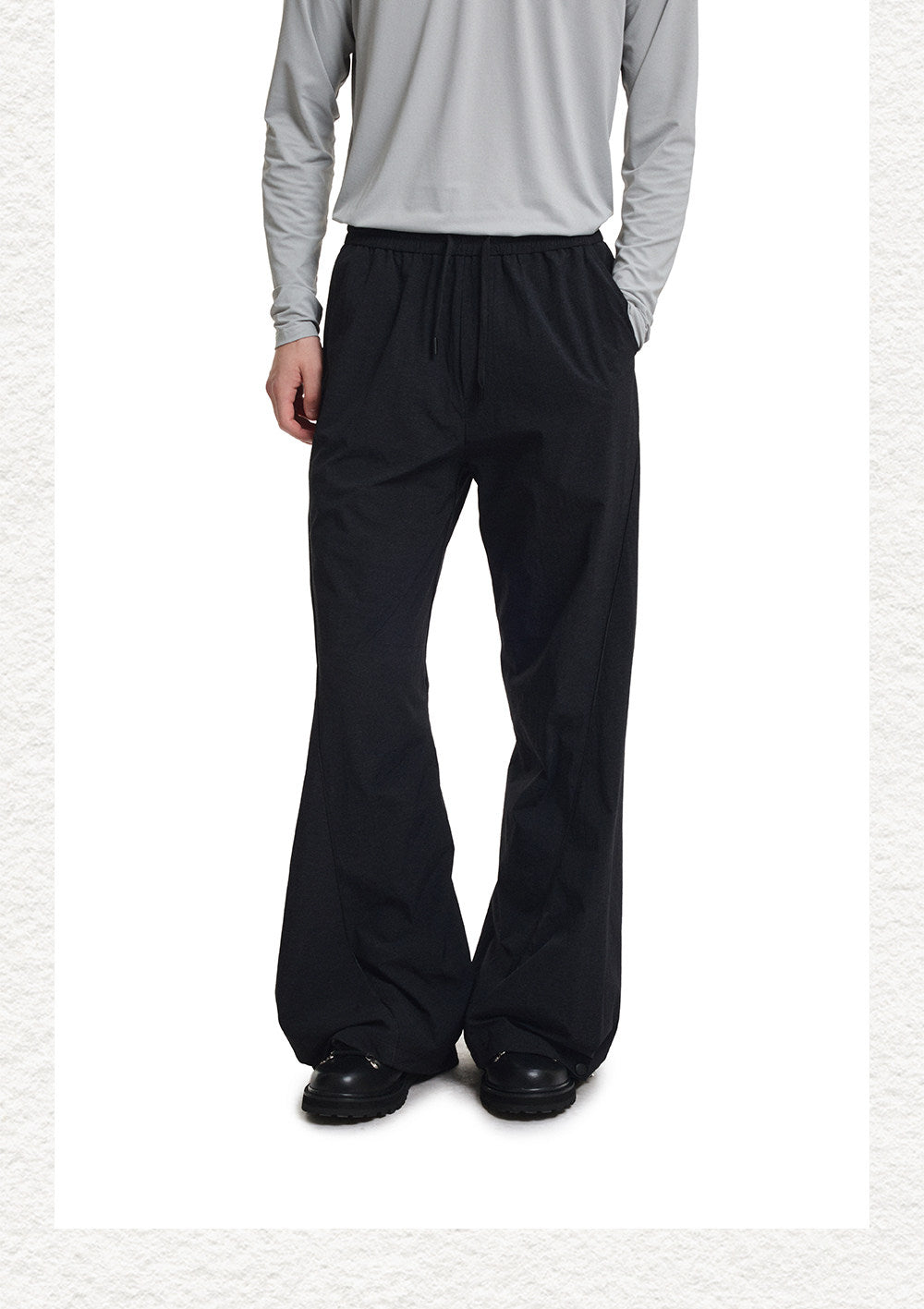 Casual Nylon Pants with Adjustable Hem Length