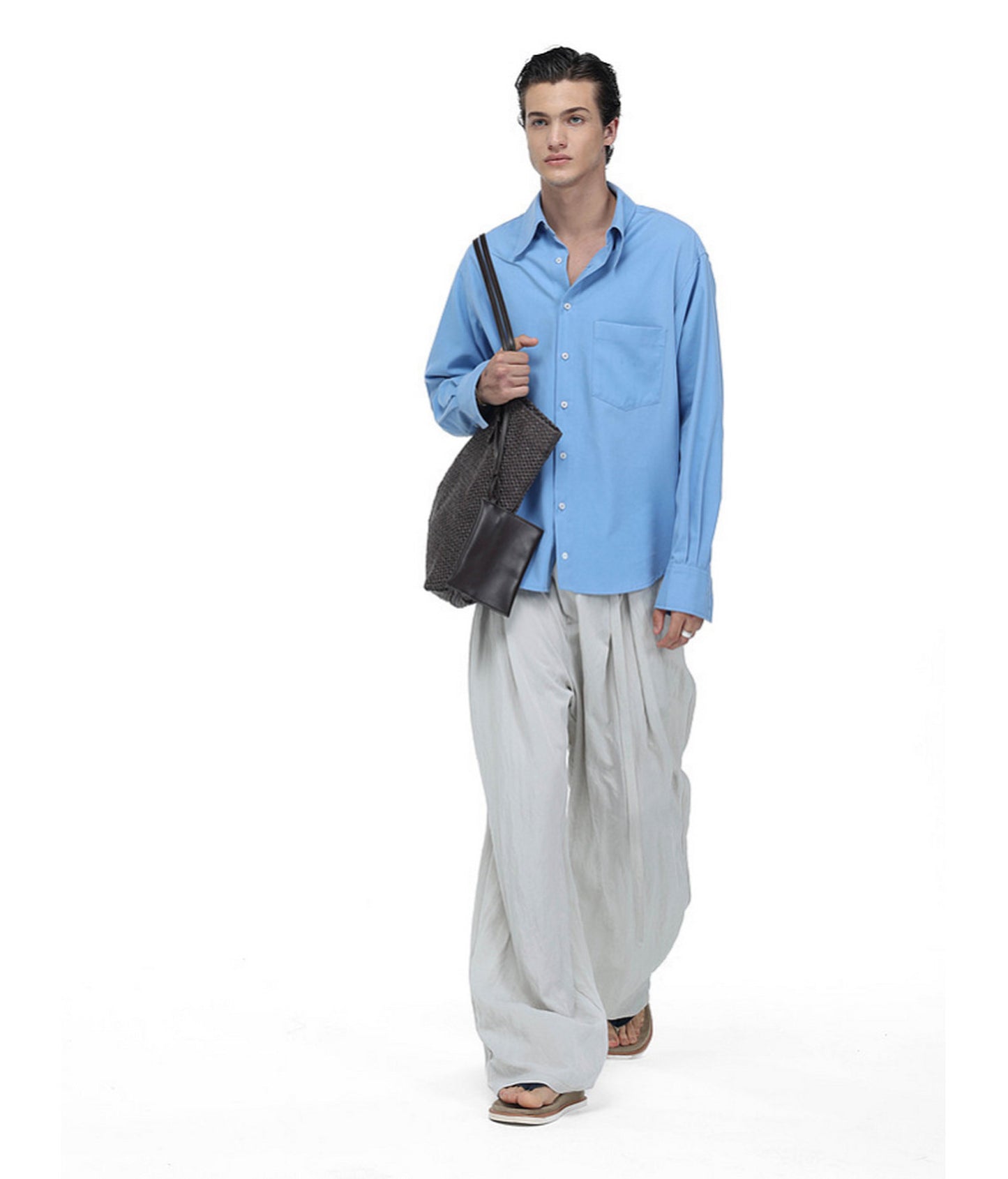 High-End Tailored Long-Silhouette Shirt