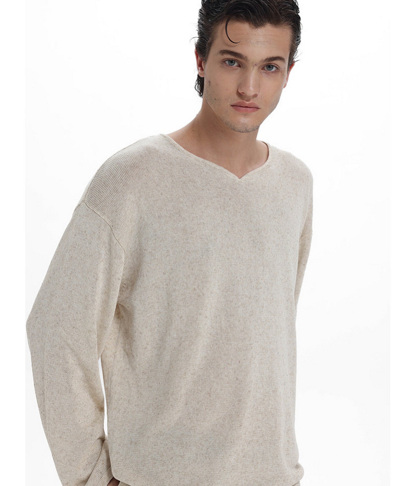 Small V-Neck Knit Shirt
