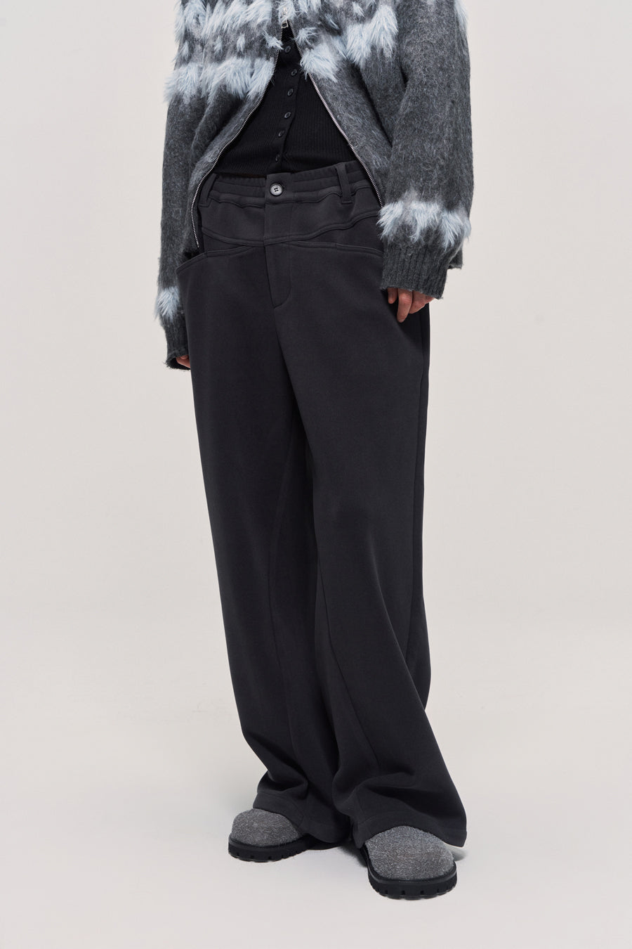 Knit Straight Casual Pants