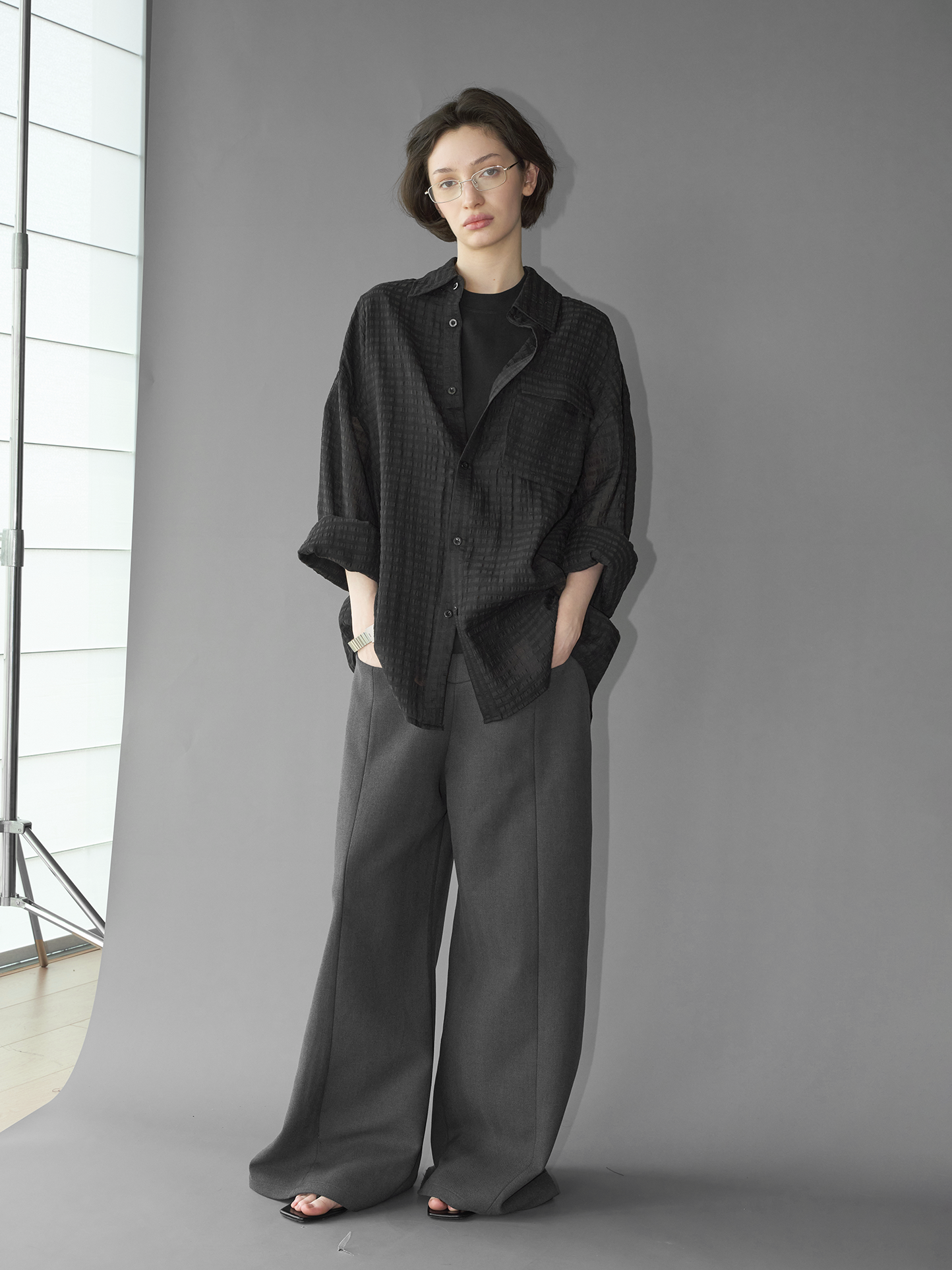 Checkered Sheer Shirt