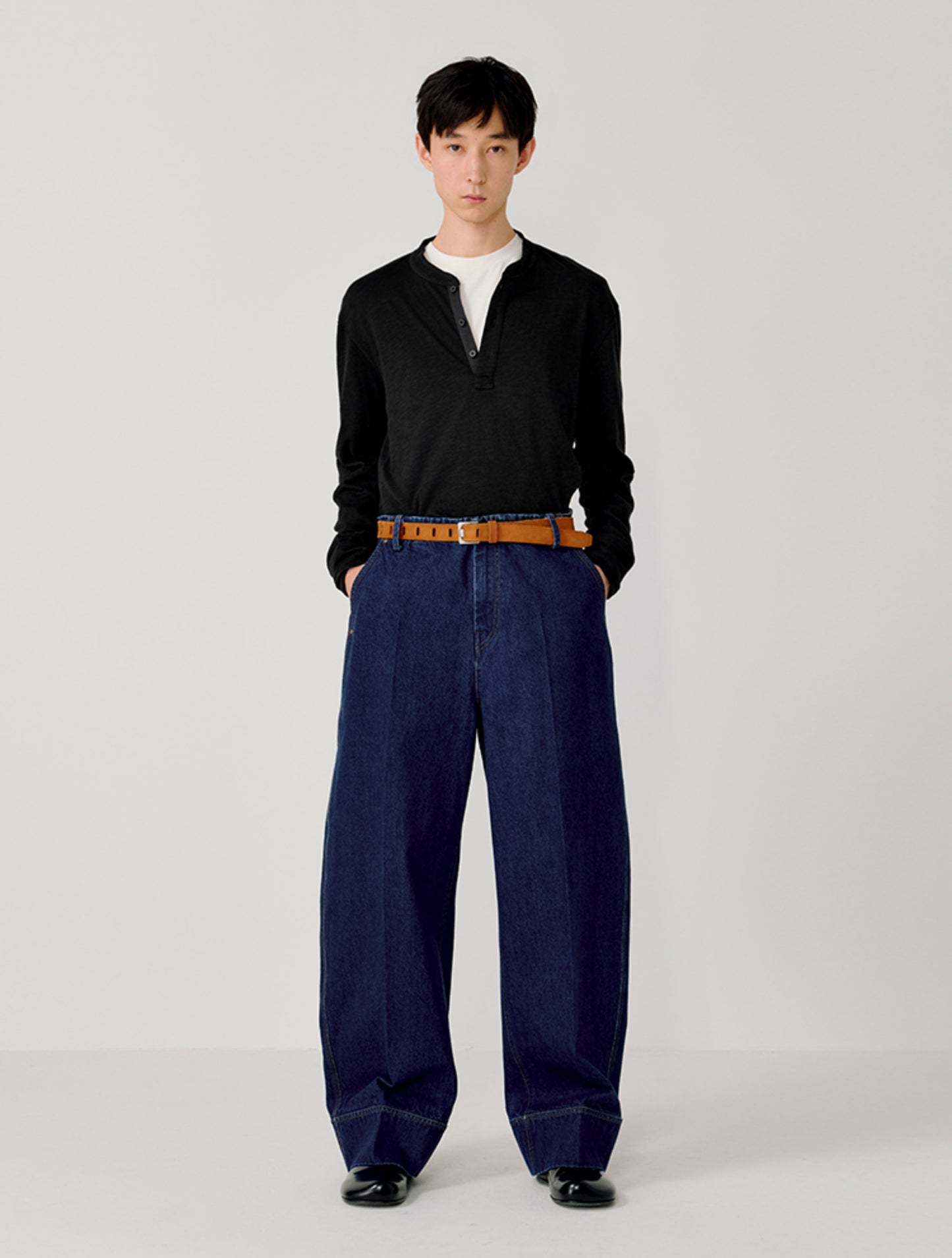 Henry-collar T-shirt