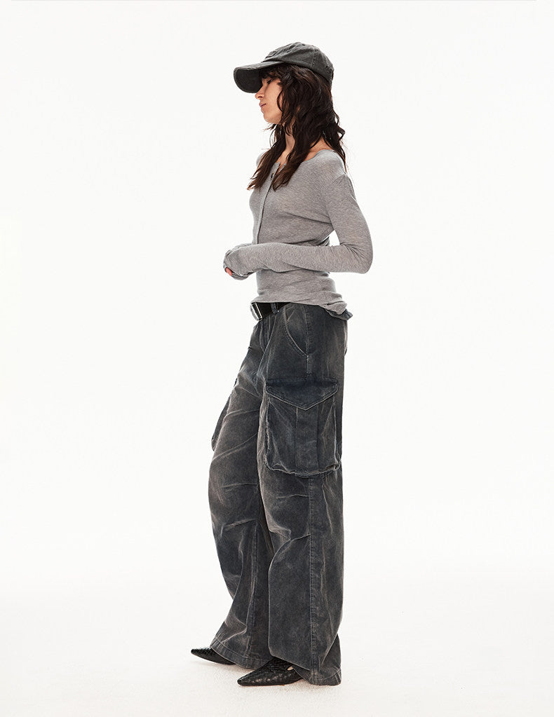 Corduroy Washed Work Pants