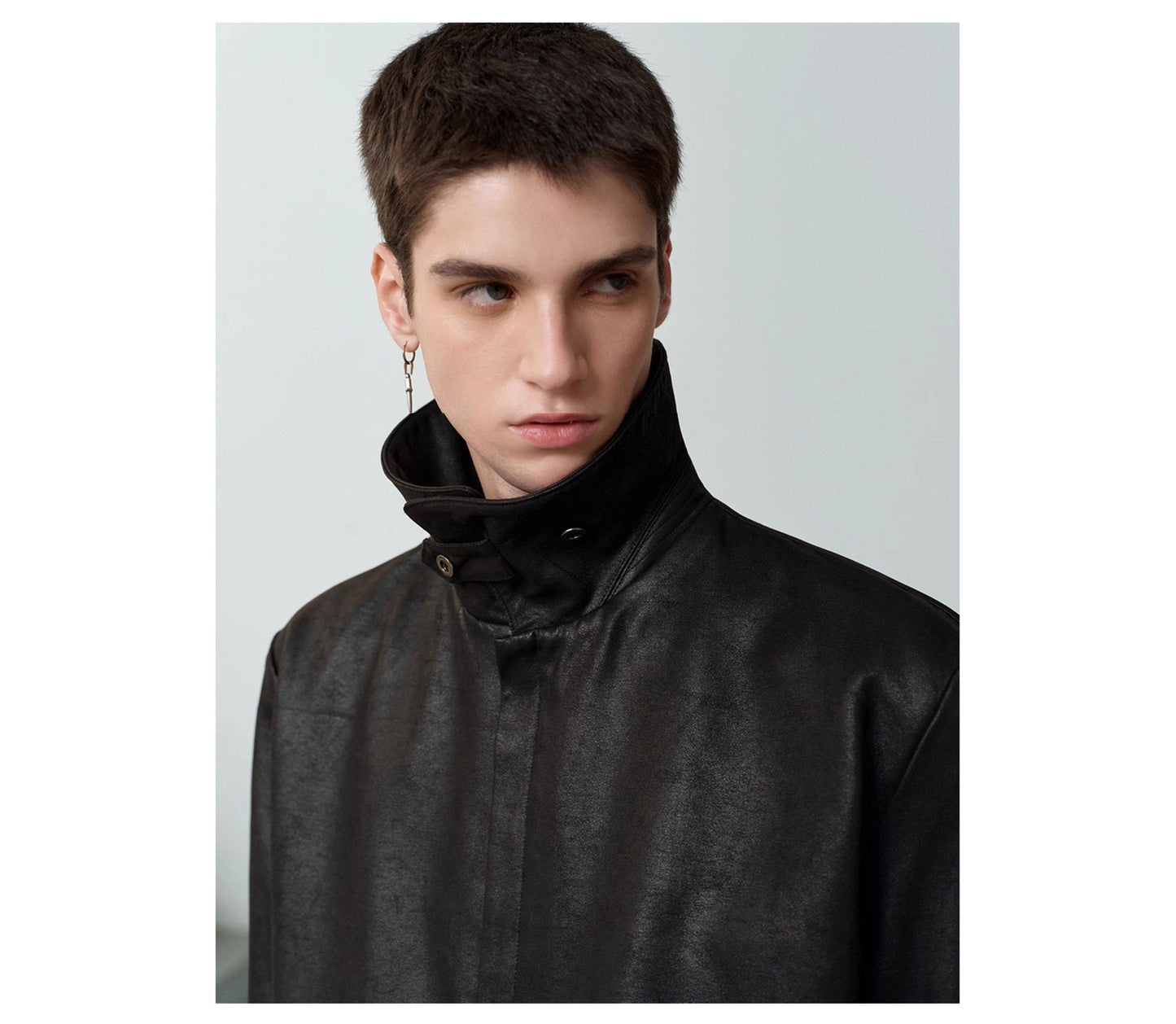 Antique-style leather jacket