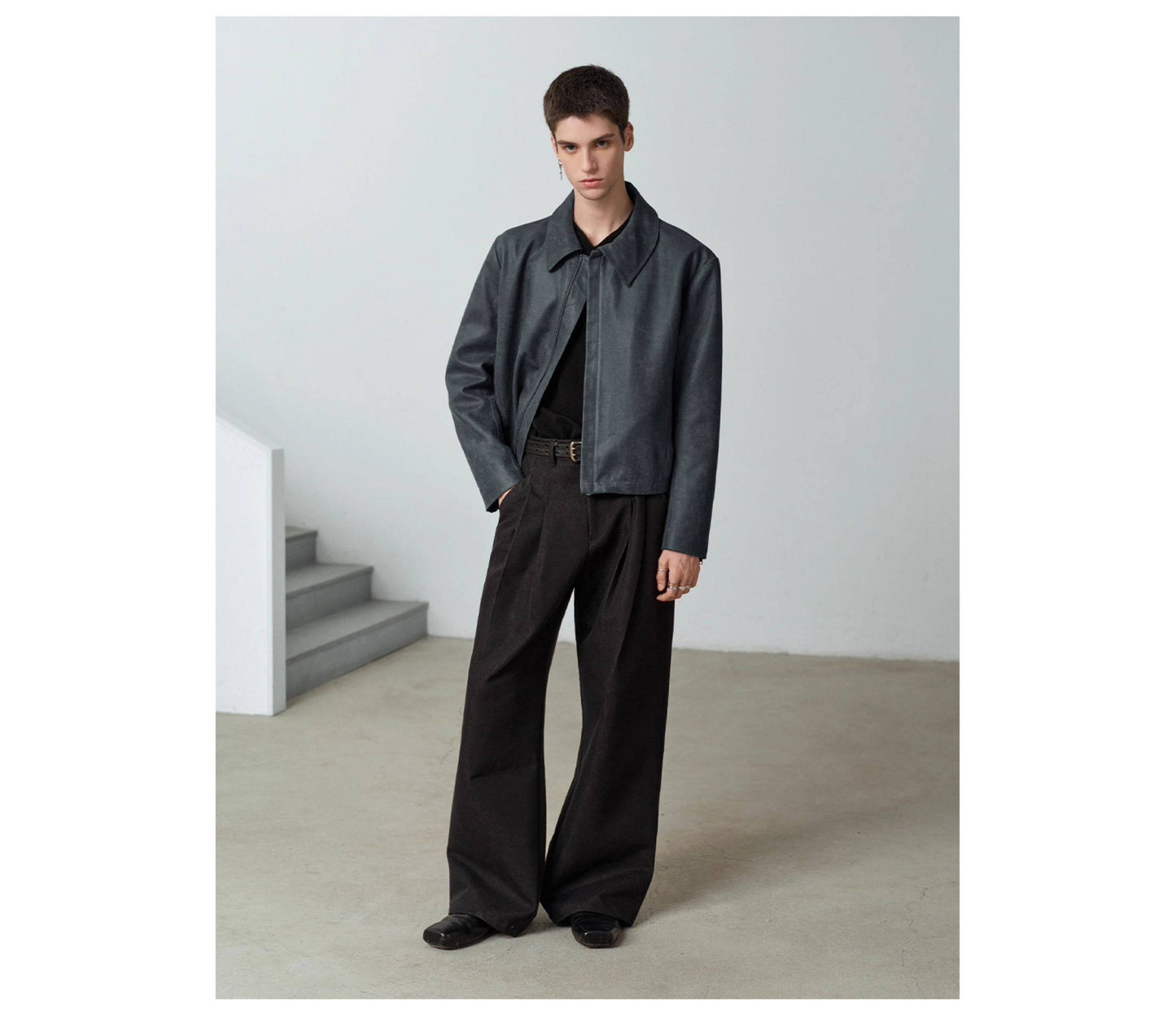 Antique-style leather jacket