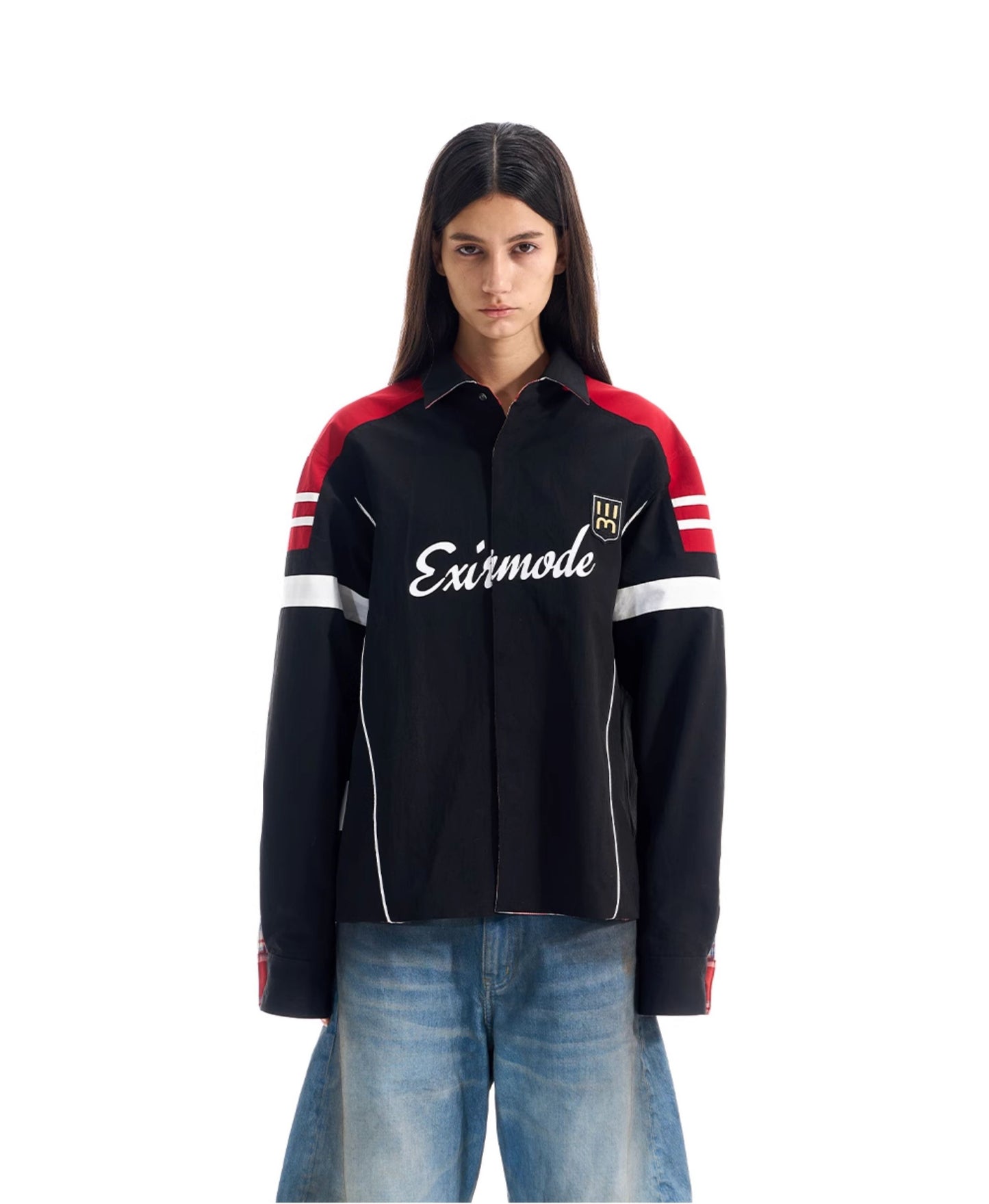 Reversible Checkered Pattern Sports Shirt