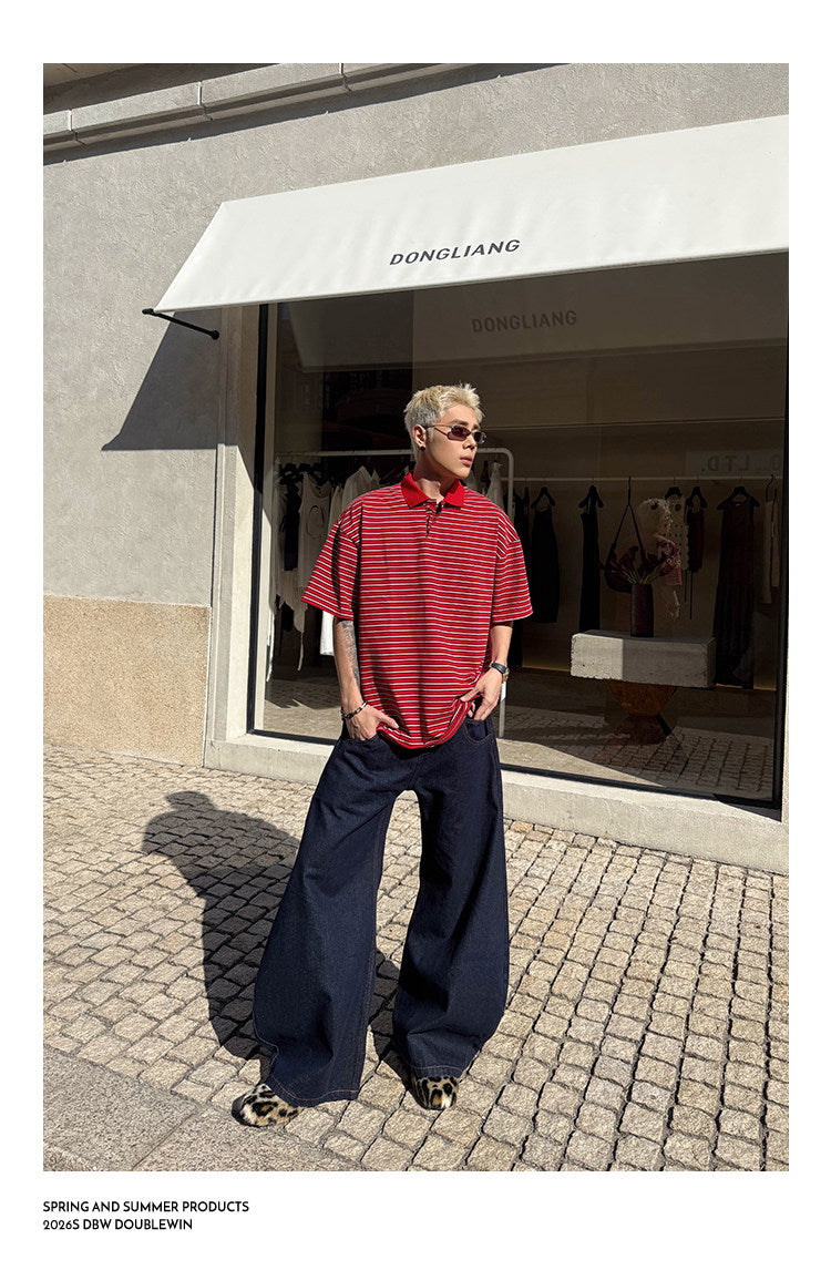Curved-leg jeans