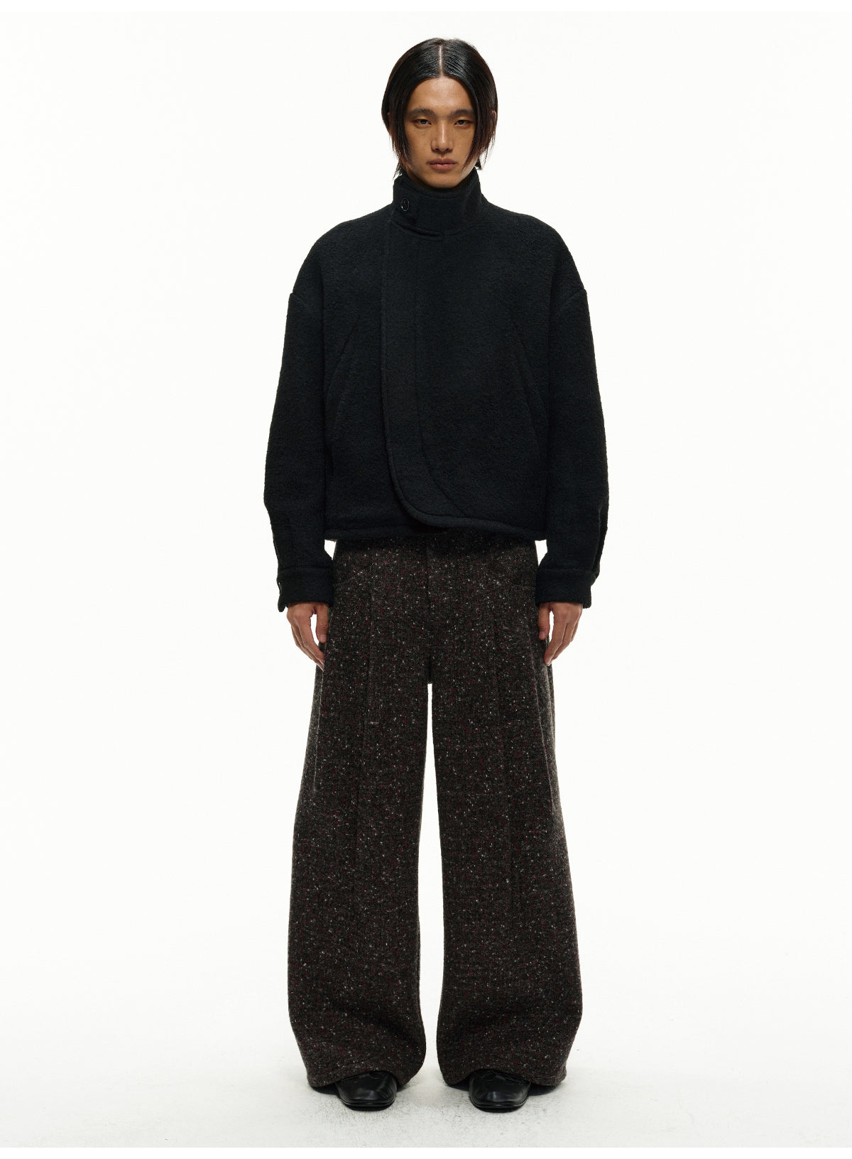 Double-Pleated Casual Pants
