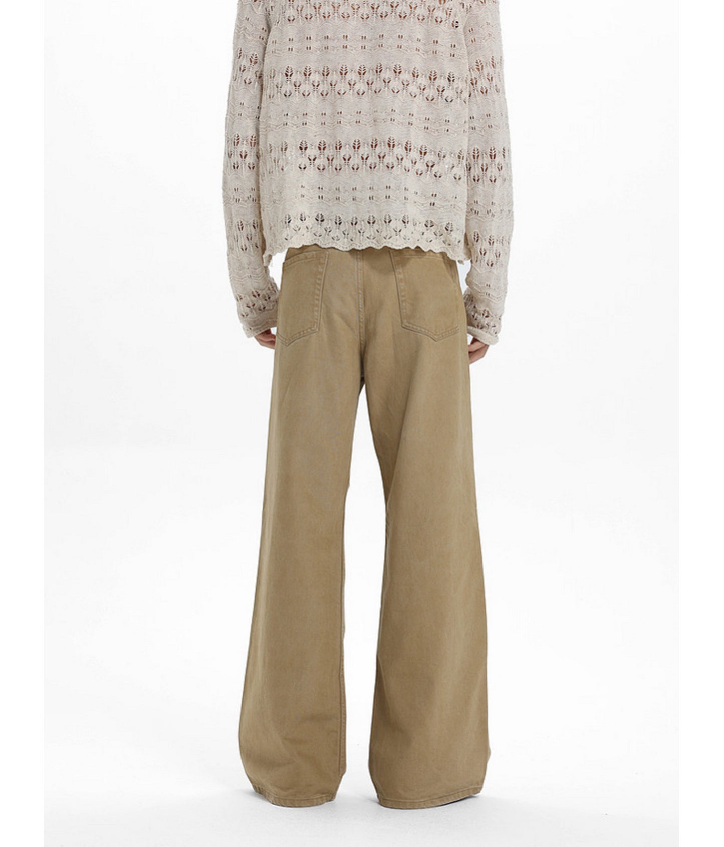 Low-Waist Straight-Leg Casual Pants