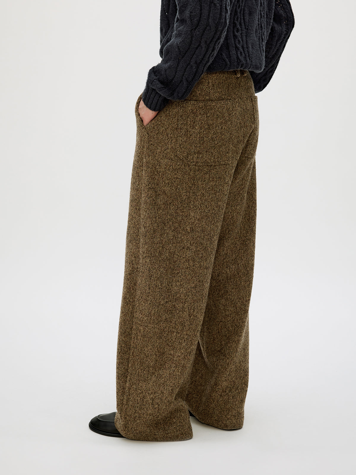 Tweed Loose Casual Pants