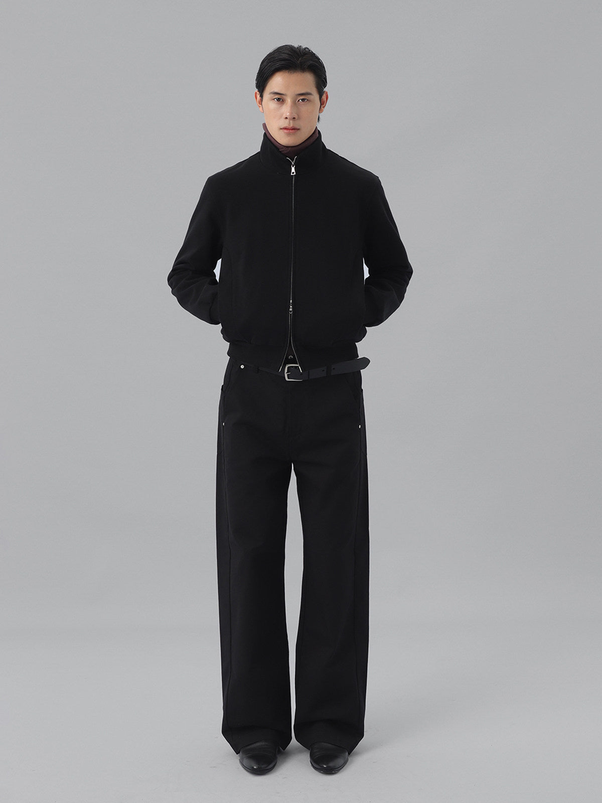 Stand-Up Collar Zip-Up Sweatshirt