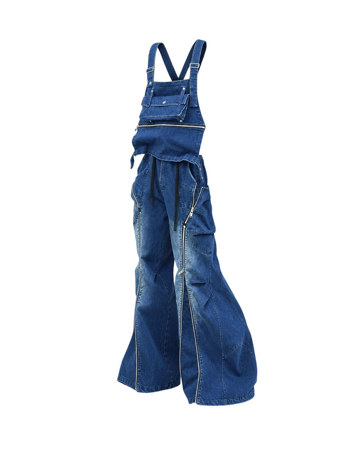 Versatile Denim Pants with a Removable Strap