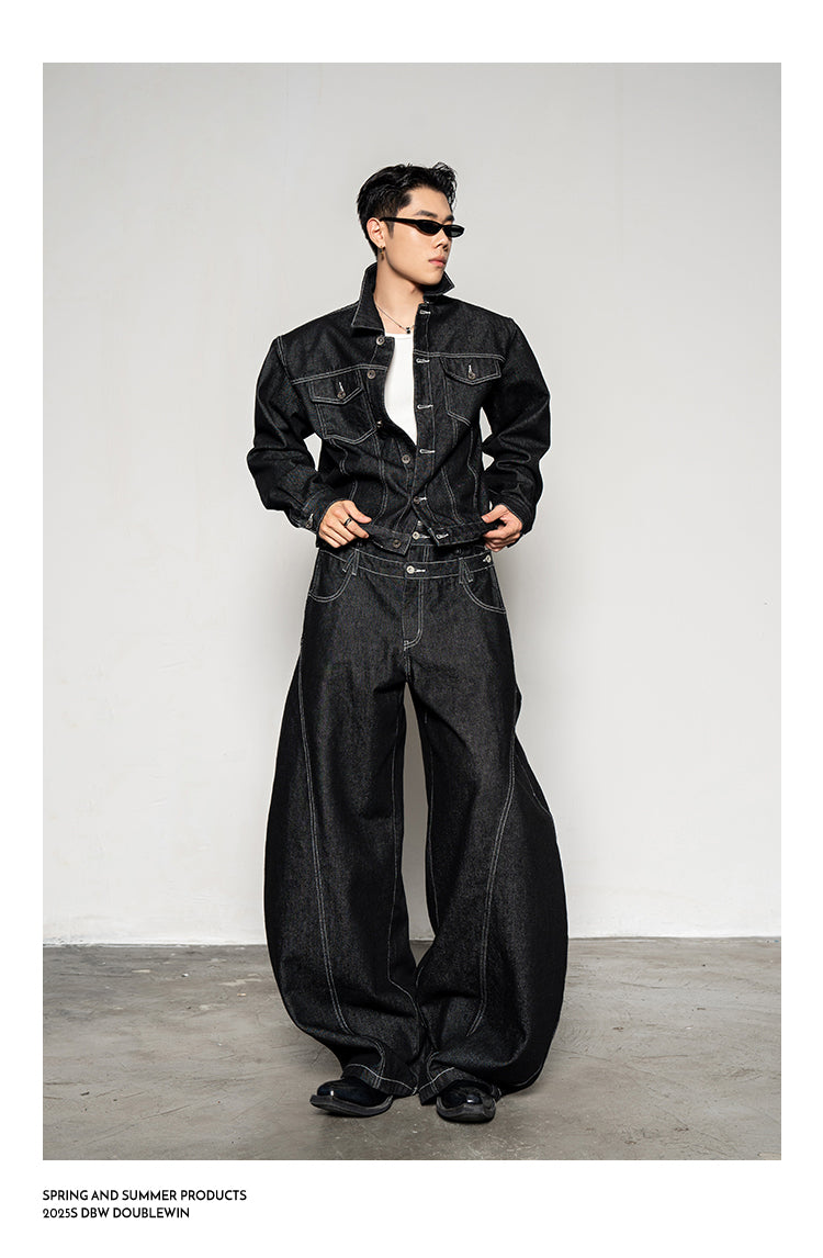 Washed Embroidered Denim Jacket