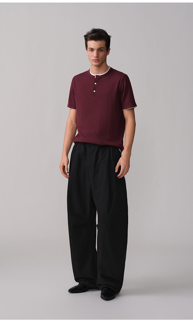 Faux Two-Piece Knit Shirt