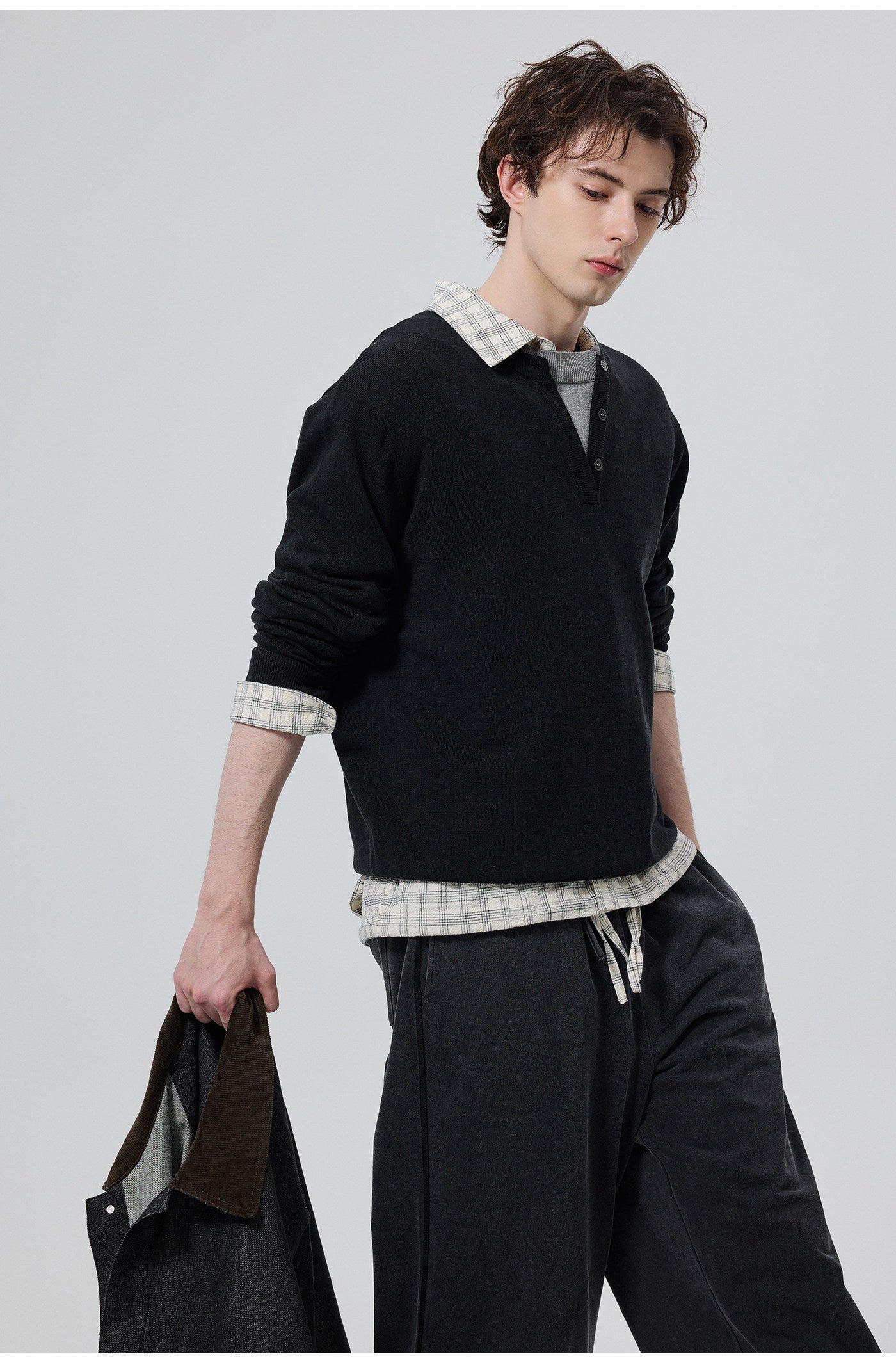 Faux Two-Piece Sweater