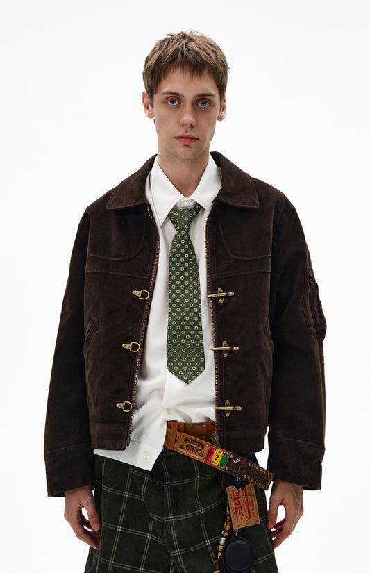 Aircraft Button Short Jacket