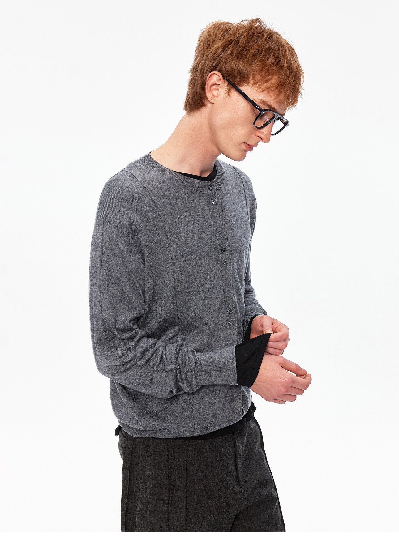 Mulberry Silk-Blend Knit Cardigan