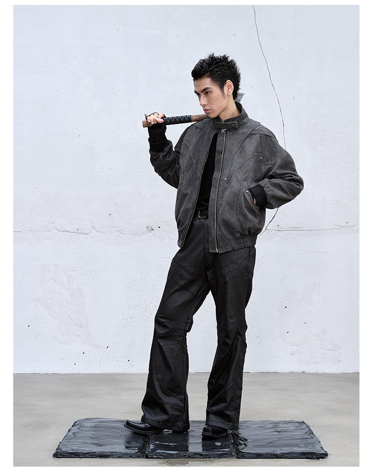 Deconstructed heavy bomber jacket