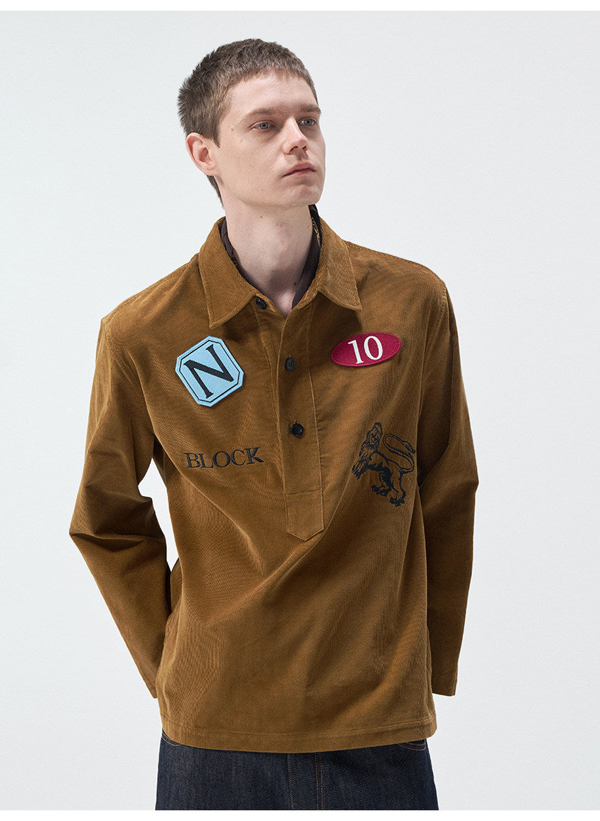Original Embroidered Badge Label Casual Shirt