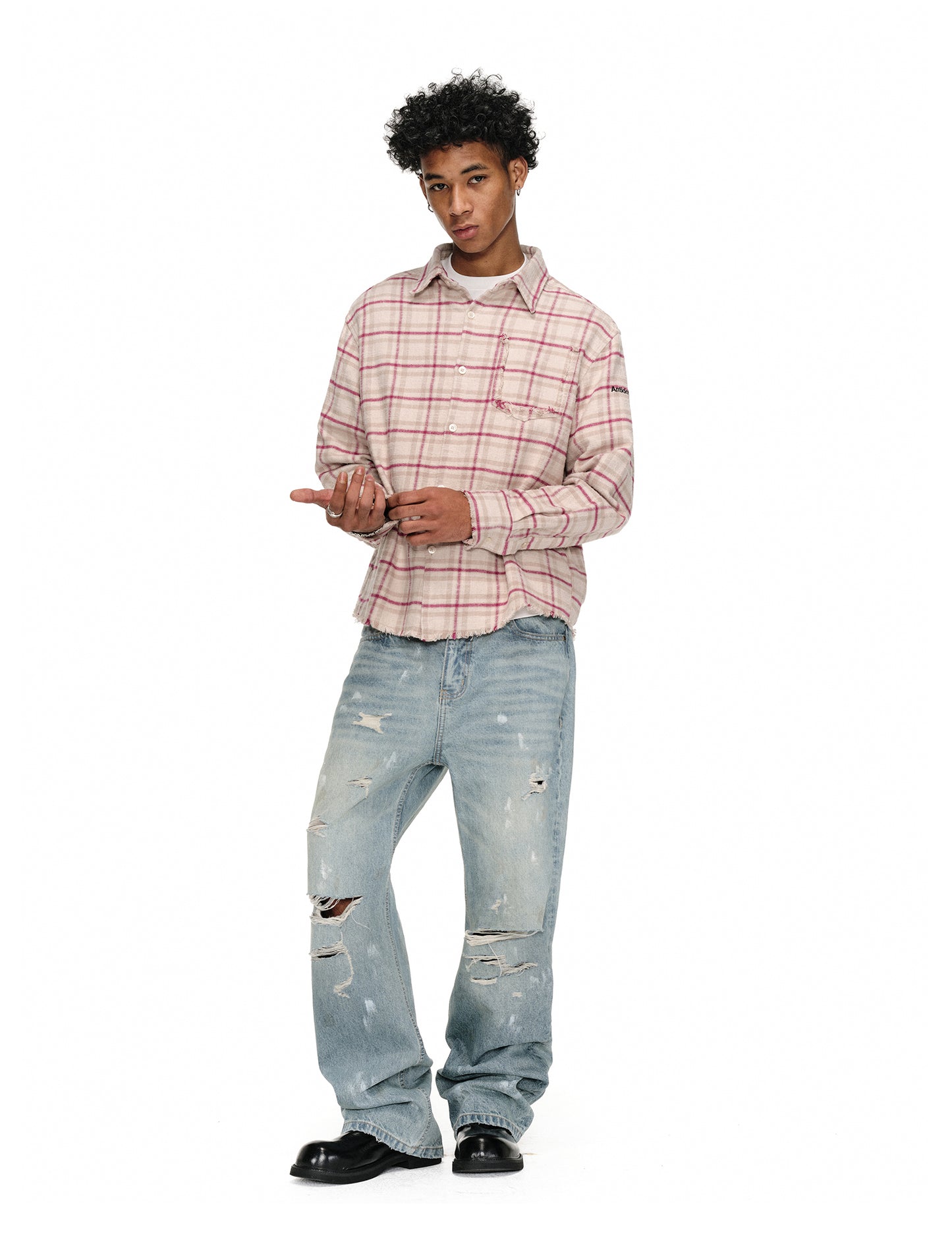 Destroyed Edge Check Shirt