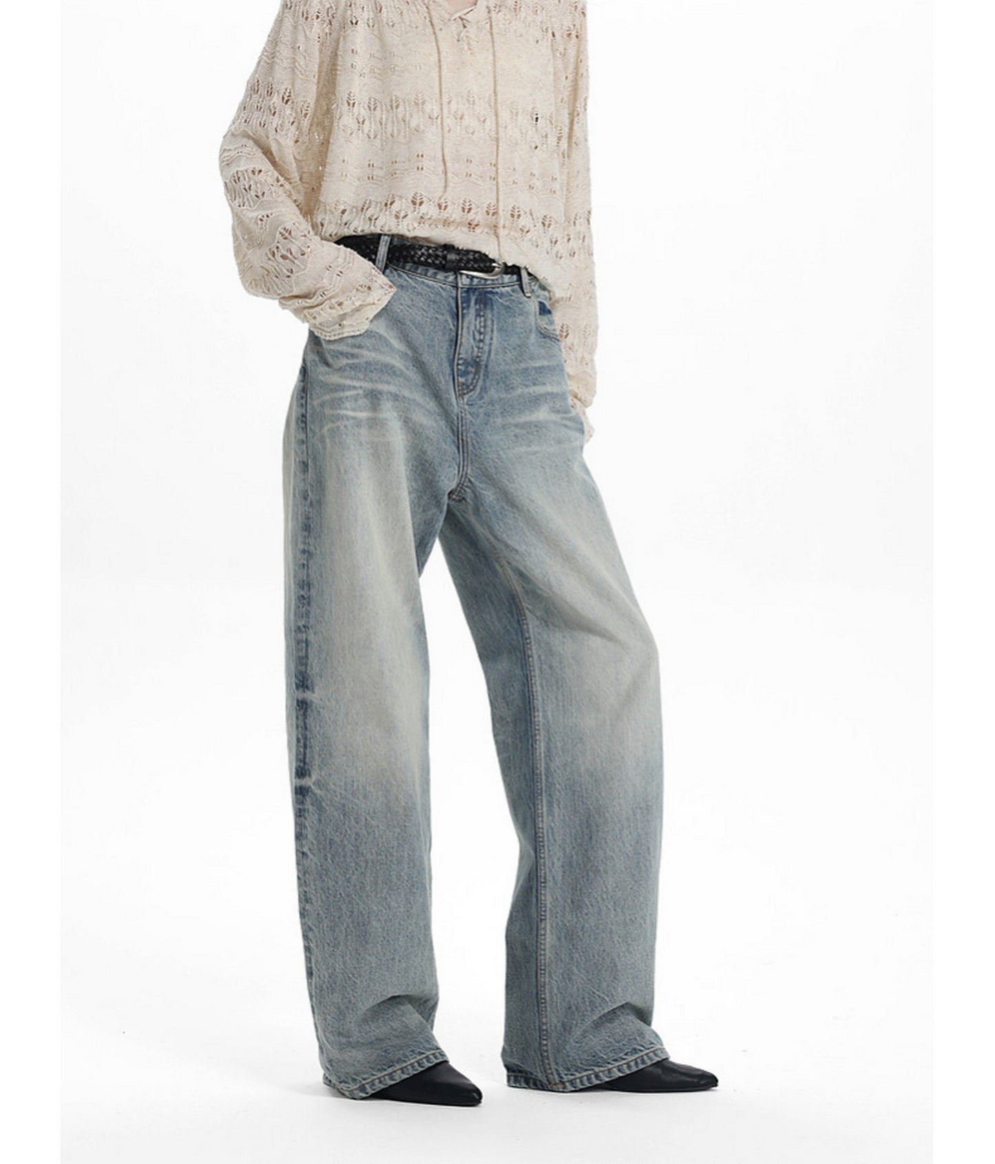 Vintage Heavy-Duty Honeycomb Denim Pants