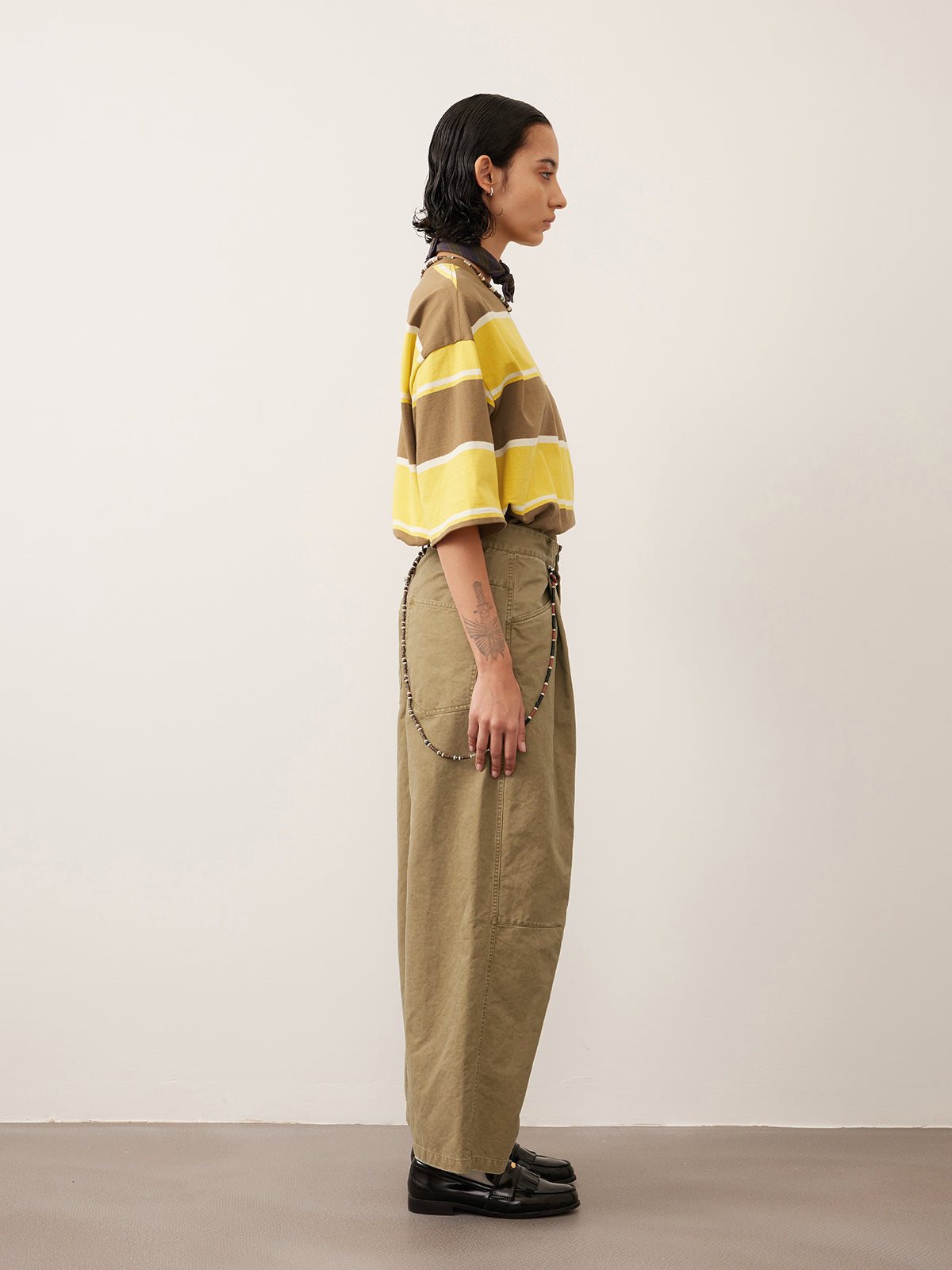 Single Pleated Loose Casual Pants