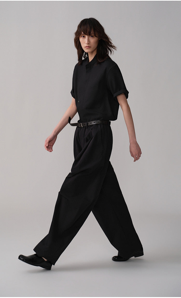 Simitara Pleated Elastic-Waist Casual Work Pants
