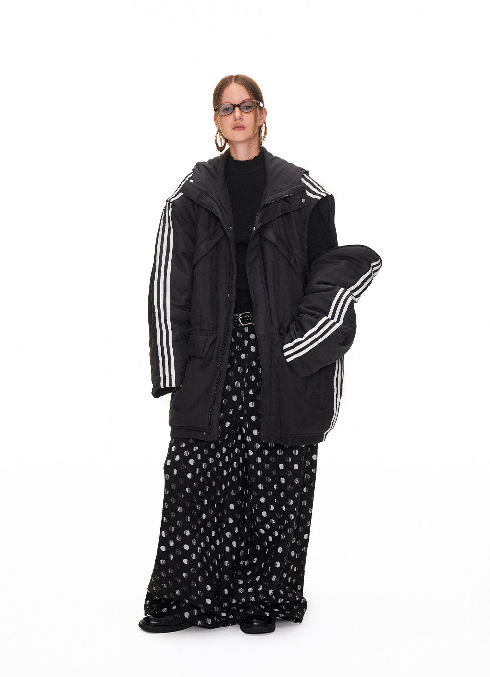 Two-Tone Long Windbreaker