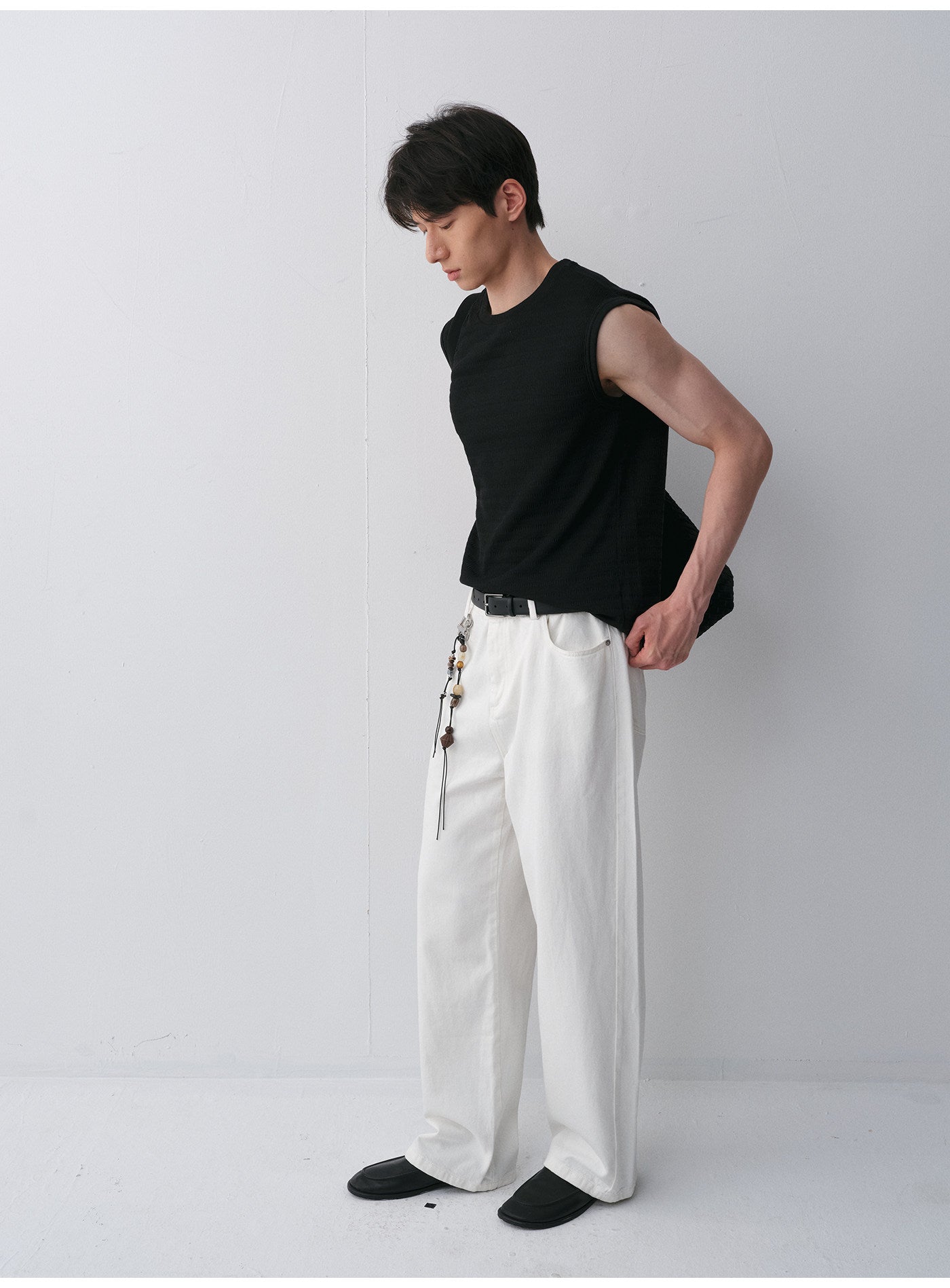 Cotton-Blend Sleeveless Shirt