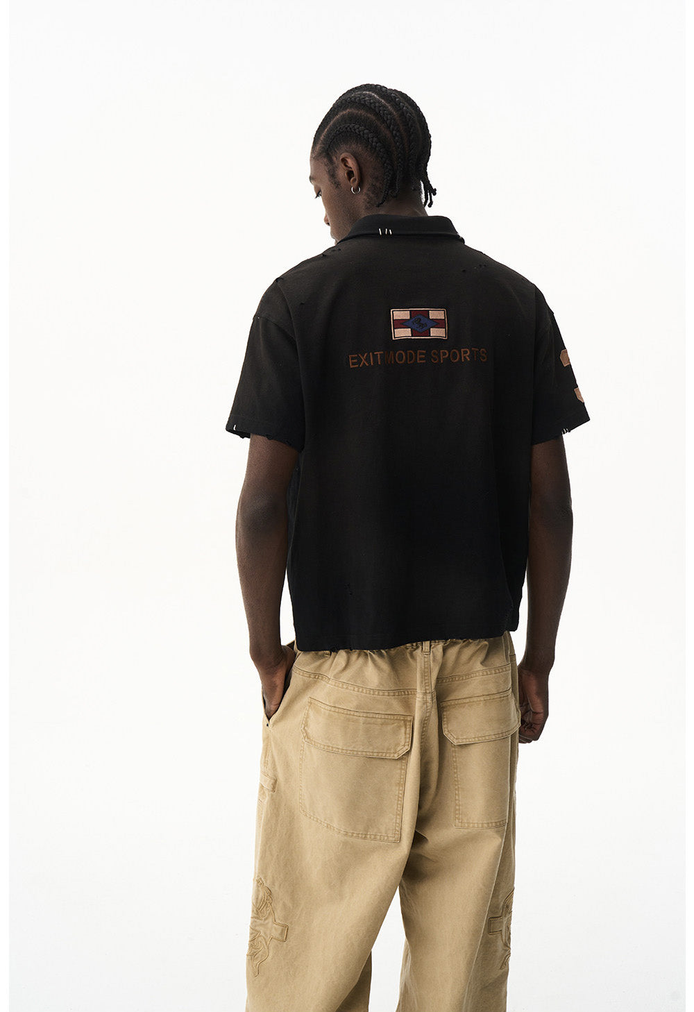 Relaxed Casual Embroidered Polo Shirt