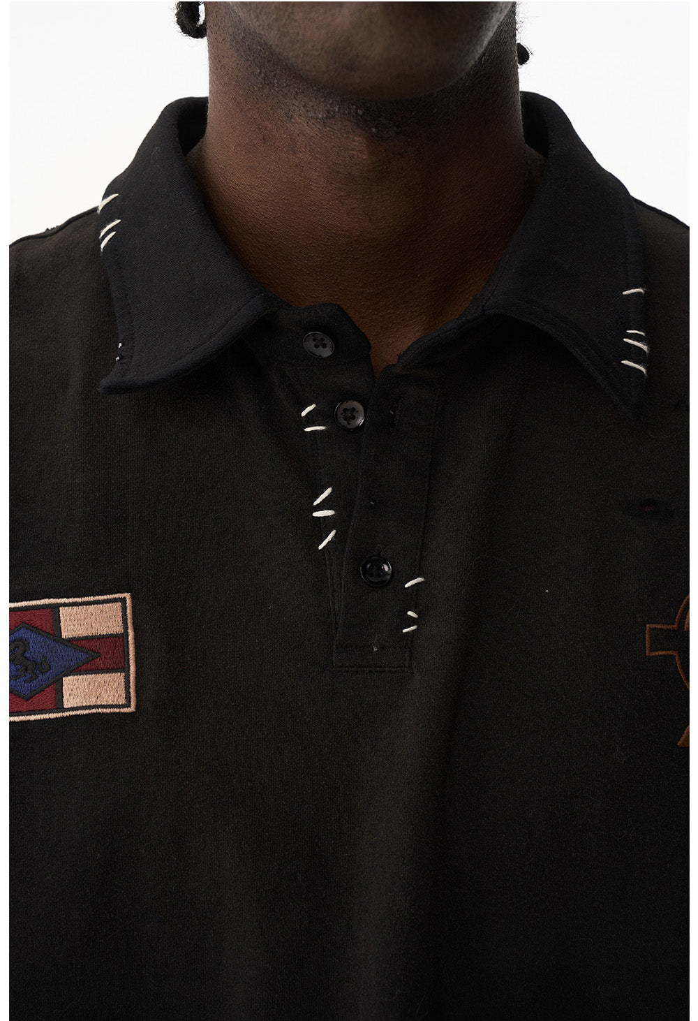 Relaxed Casual Embroidered Polo Shirt