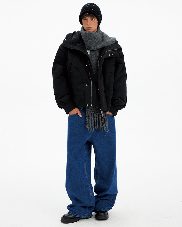 Hooded Deconstructed Down Jacket