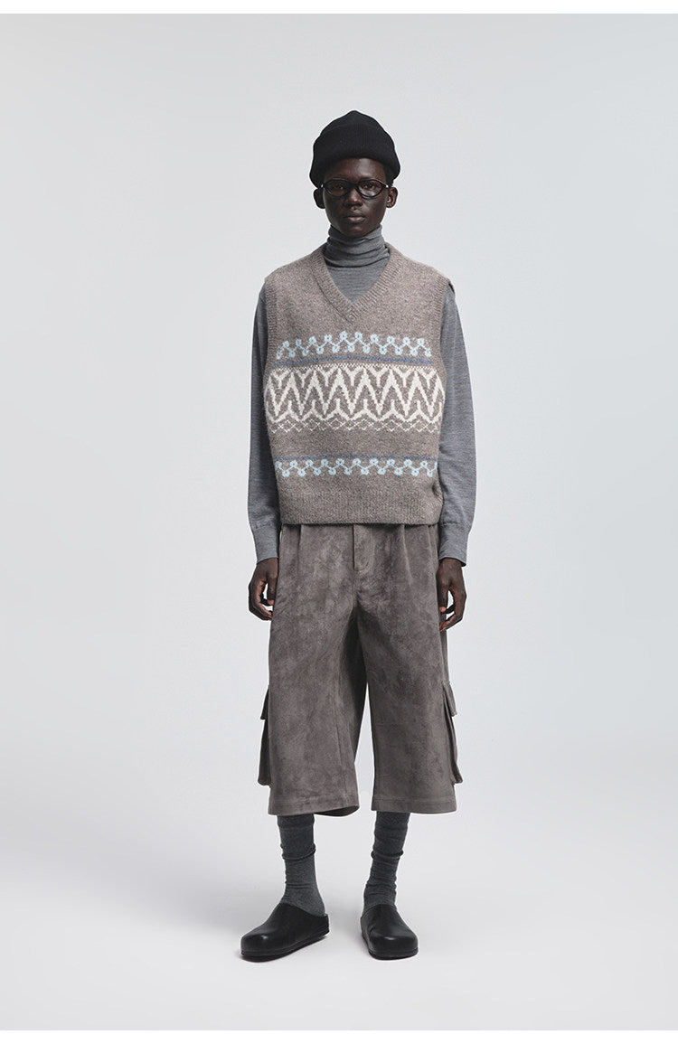 Faux Suede Cropped Shorts