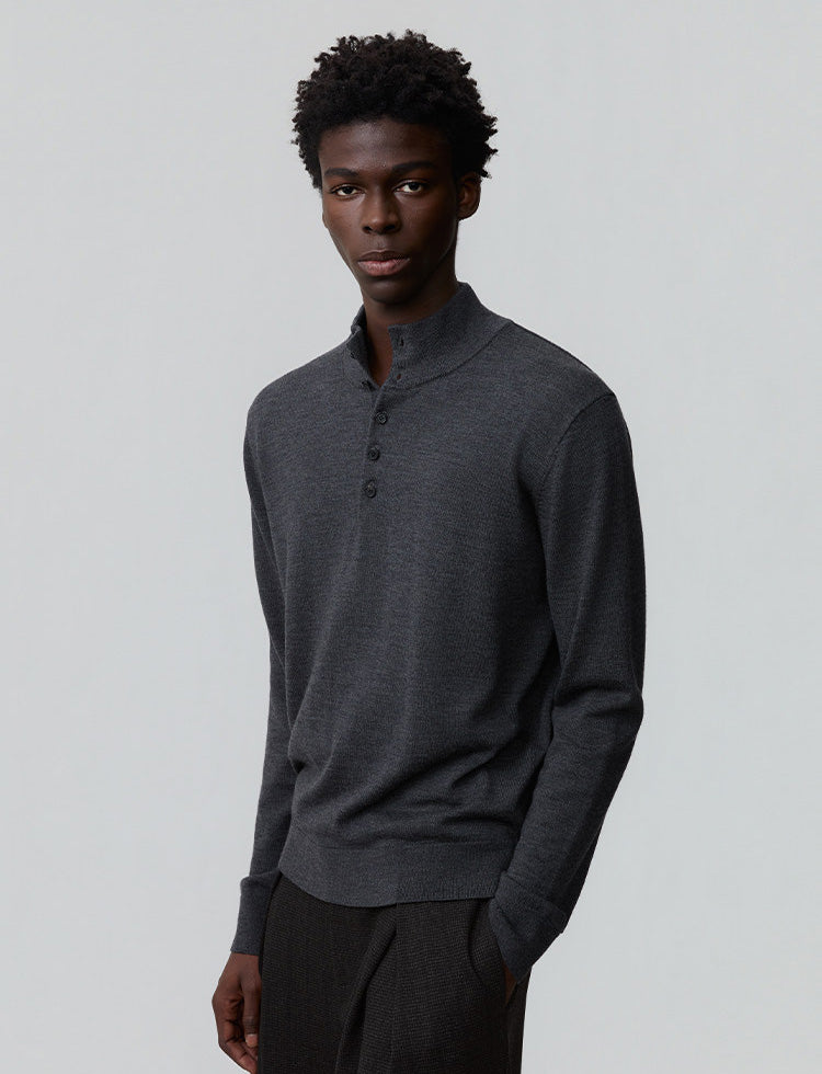 Button Placket Sweater