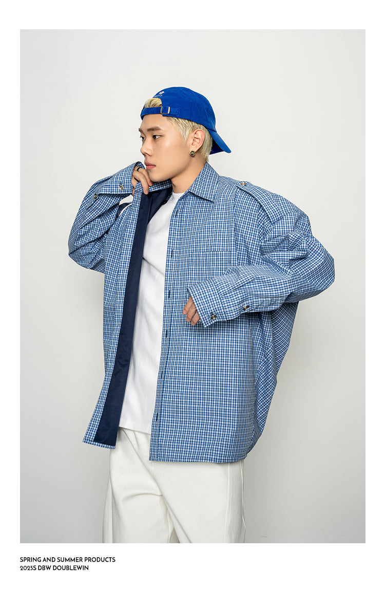 Retro 3D Check Shirt