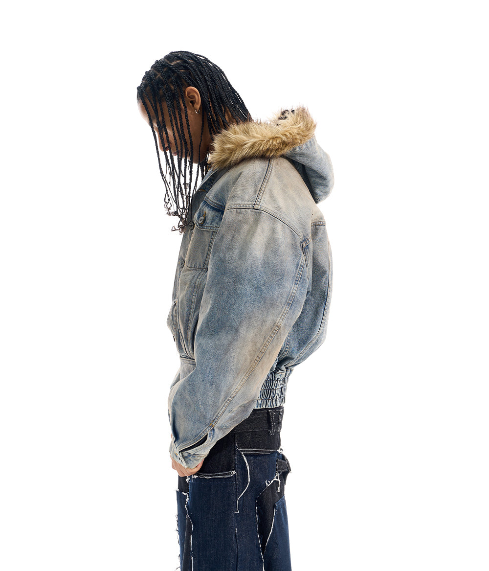 Distressed Oversized Denim Jacket